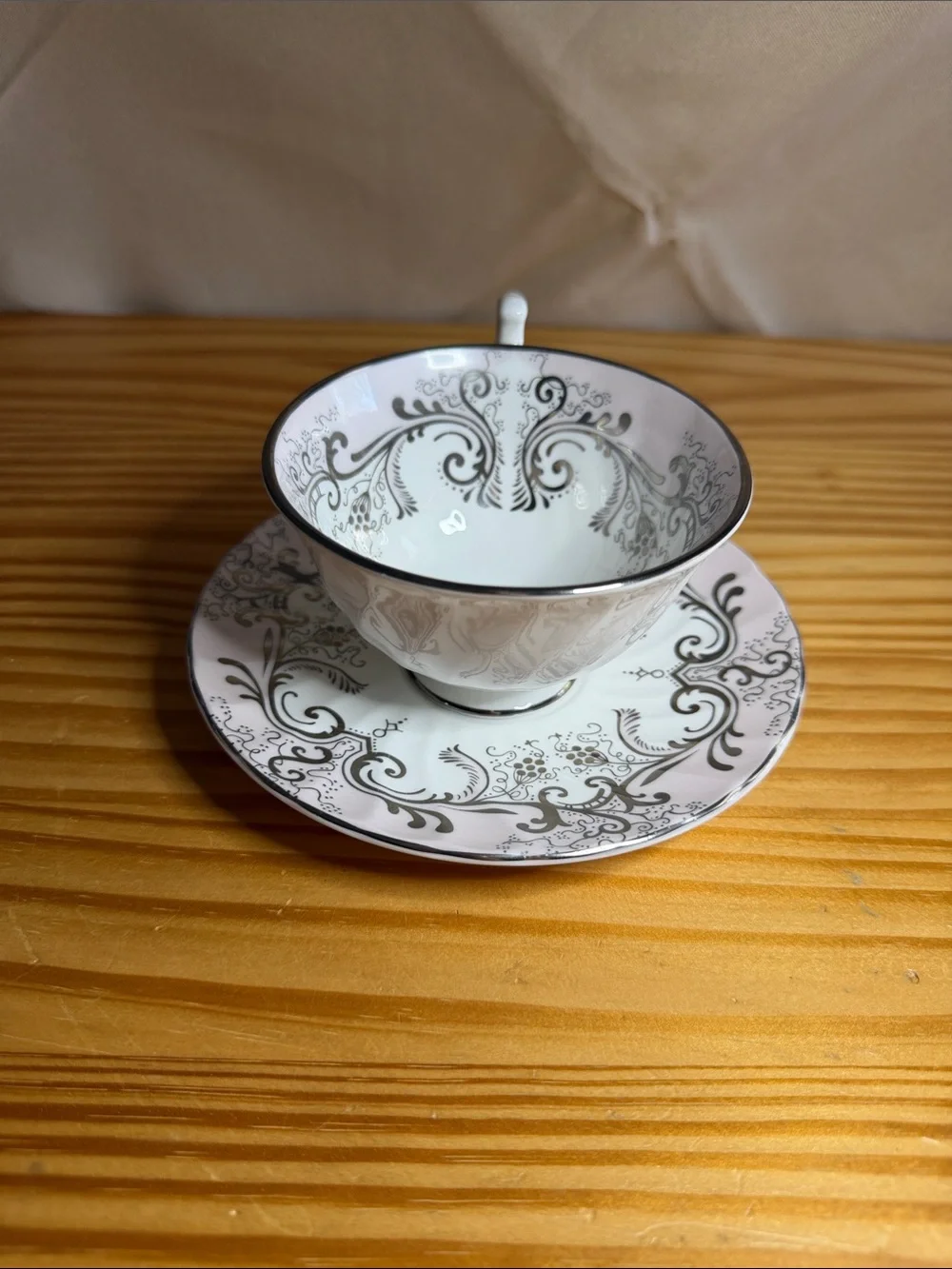 Rare Althorp Fine Bone China Princess Diana Rose Teacup Saucer Set